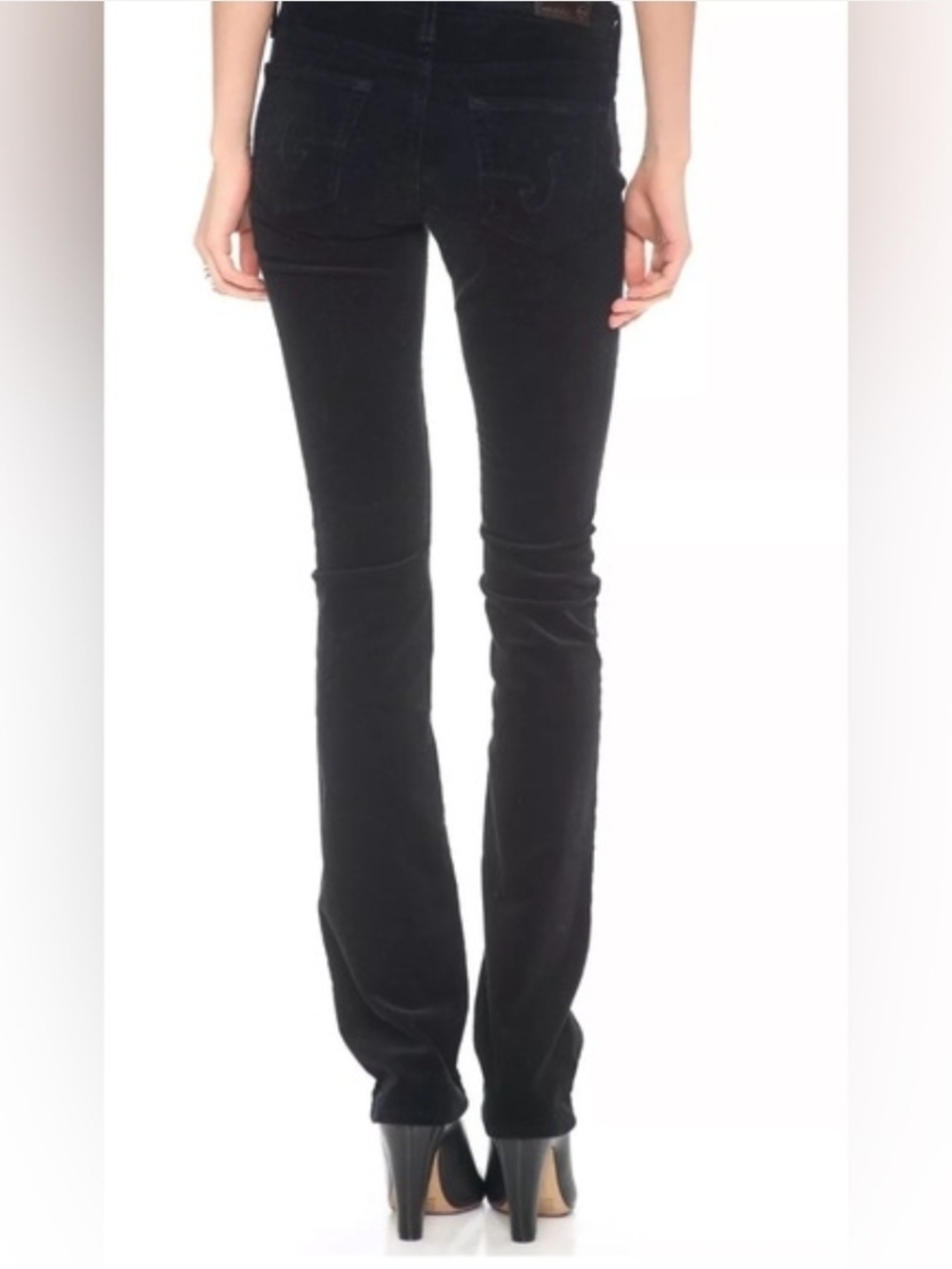 AG Adriano Goldschmied Navy Blue Corduroy The Ballad Slim Boot Jeans - Size 28 - Picture 2 of 10